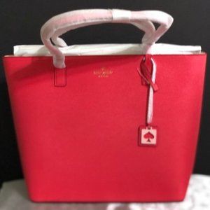 kate spade Crab Red Abbey Street Karla Zipper Bag